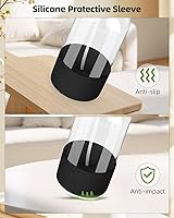 Vista 4 de 2 unidades de botellas de spray de vidrio de 8 oz, contenedores vacíos rellenables con protección de funda de silicona, botellas de spray de vidrio