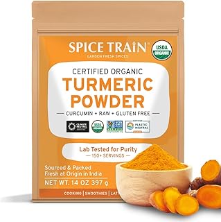 Sponsored Ad - SPICE TRAIN, Organic Turmeric Powder (397g/14oz) Made from Turmeric Root | Raw Turmeric Powdered Organic fr...