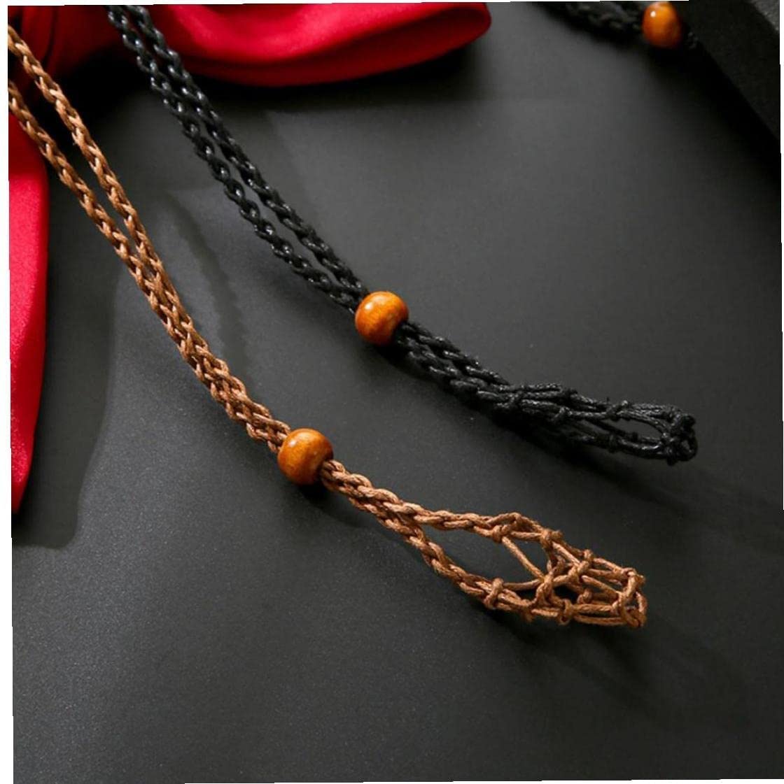 HICARER Lege steenhouder, ketting, kristalsteenhouder, ketting, kwarts