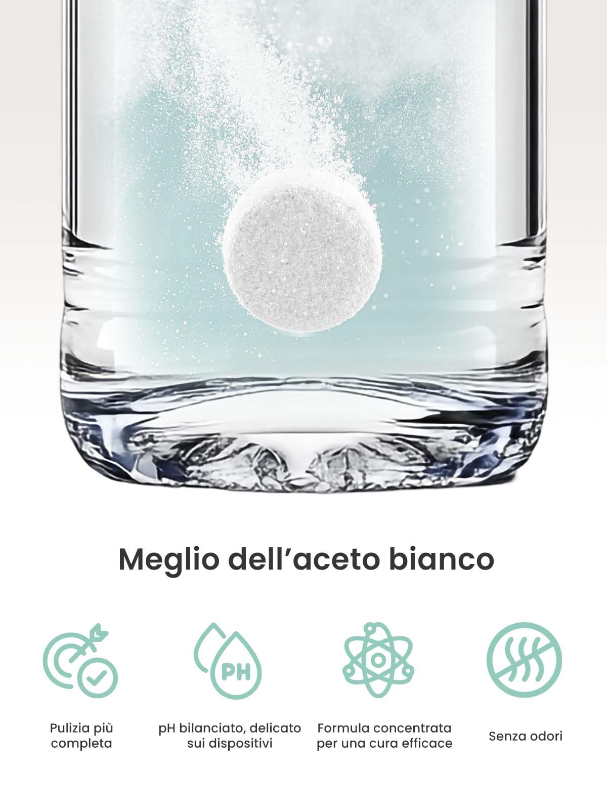 Grownsy Pastiglie Decalcificante 24 Pezzi – Tablette per Lavabiberon, Sterilizzatori e Scaldabiberon, Rimuove Calcare e Residui, Pulizia Rapida e Facile