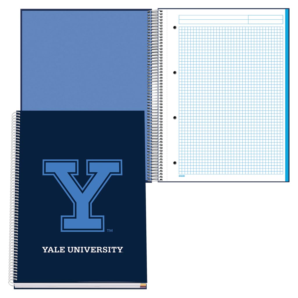 DOHE, A4 Squared Notebook, Spiral Binding, 100 Sheets of 90 g/m², 5 mm Square, Hardcover, Yale University Navy - Image 4
