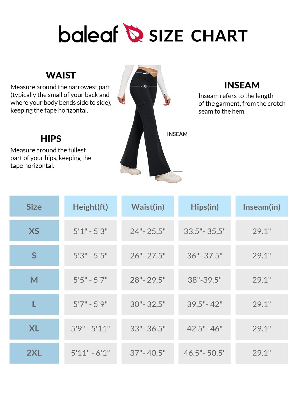 baleaf Pantaloni invernali da donna foderati in pile, termici, resistenti all'acqua, incrociati, leggings svasati, caldi, bootcut, escursionismo, attività all'aperto