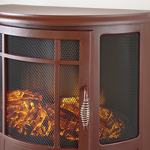 image for e-Flame USA Regal Freestanding Electric Fireplace Stove - 3-D Log and 