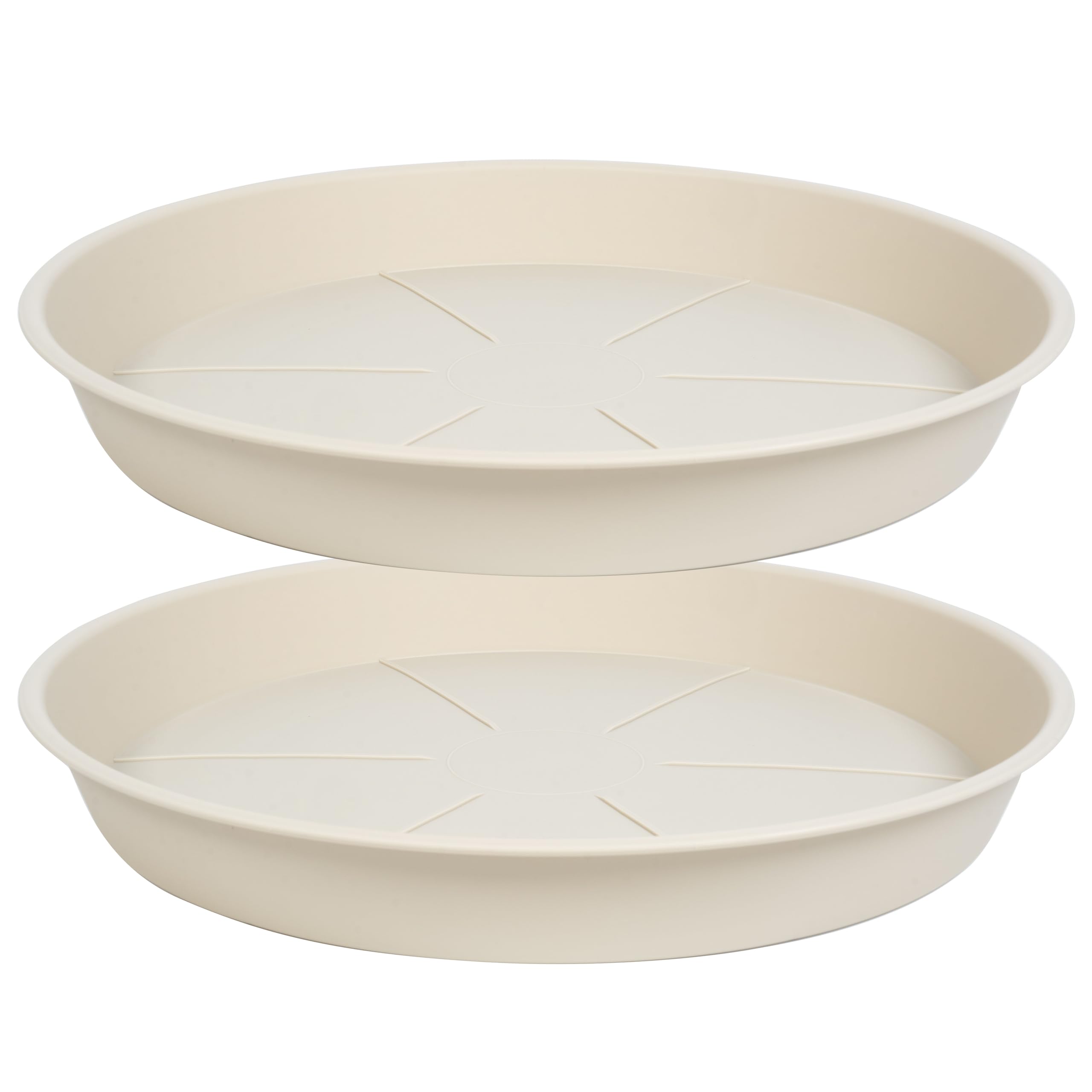 OVZILKI 2 Pack of Plant Saucer Tray 19 inch, Heavy Duty Plastic Pot Plant Drip Trays Saucers for for Indoors Outdoor, Plant Water Tray for Planters 16