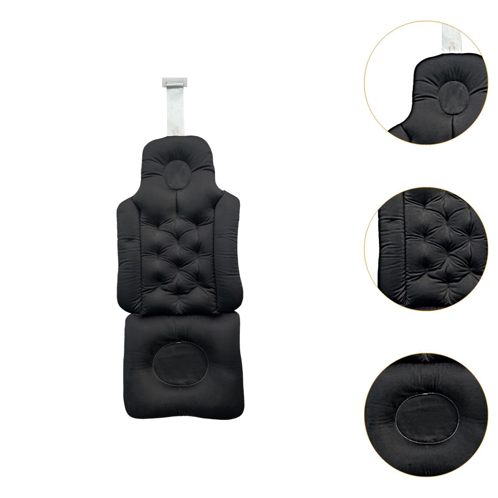Gralara Ergonomisches Badekissen für Die Badewanne mit Rückenstütze, Schwarz