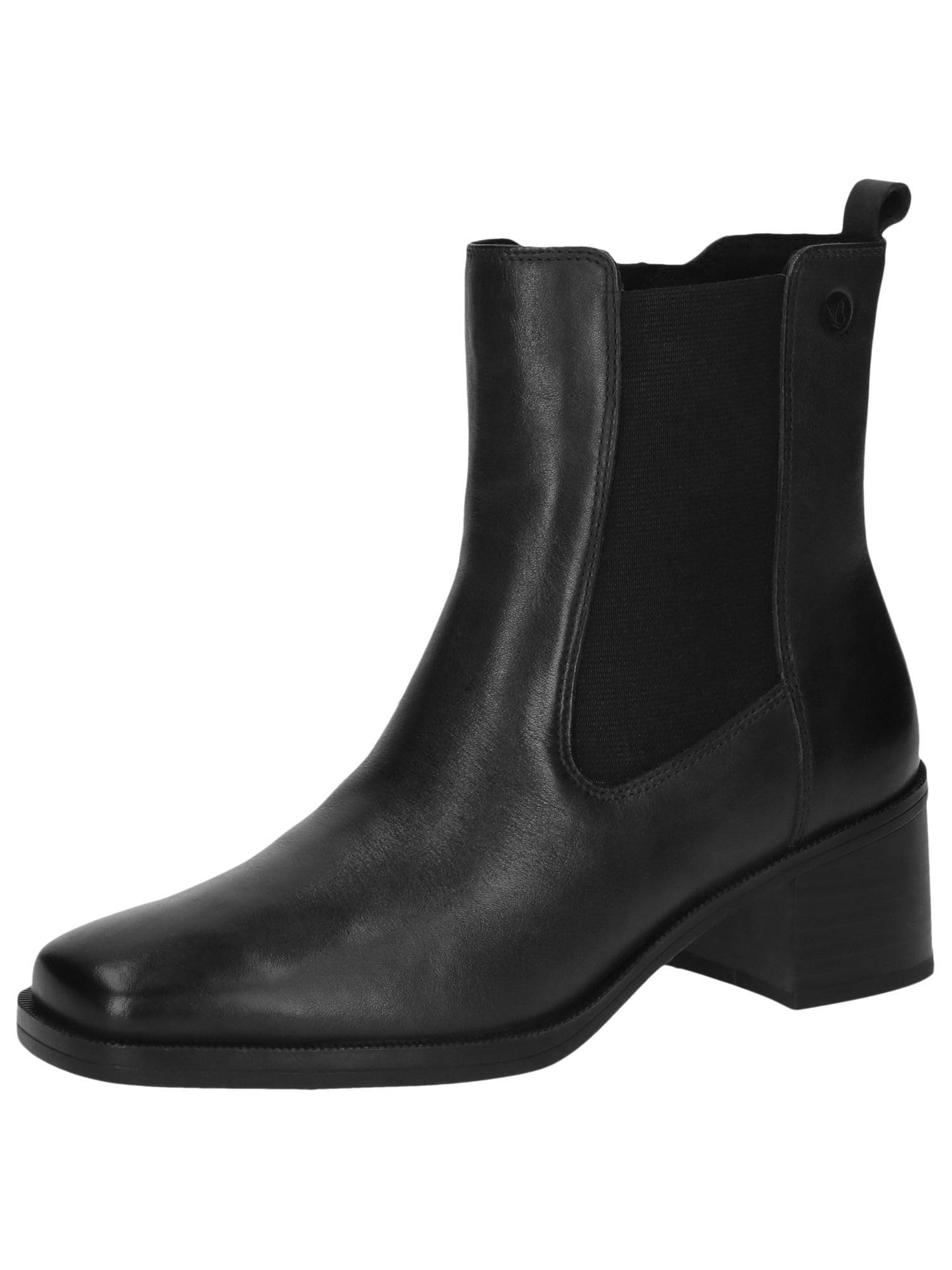 CAPRICE Women's heeled ankle boots elegant low heel, Black (Black Nappa), 5.5 UK