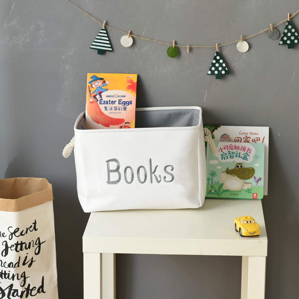 2 Paniers De Rangement Pliables En Lin - 28x28x28 Cm - Avec Poignées - Pour Jouets, Linge, Bureau - Style Scandinave
