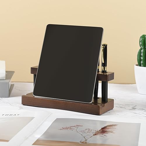 Miniatura 6 de Soporte de madera para bolígrafo, soporte de madera para lápices, soporte de exhibición de plumas estilográficas con 9 ranuras y soporte para