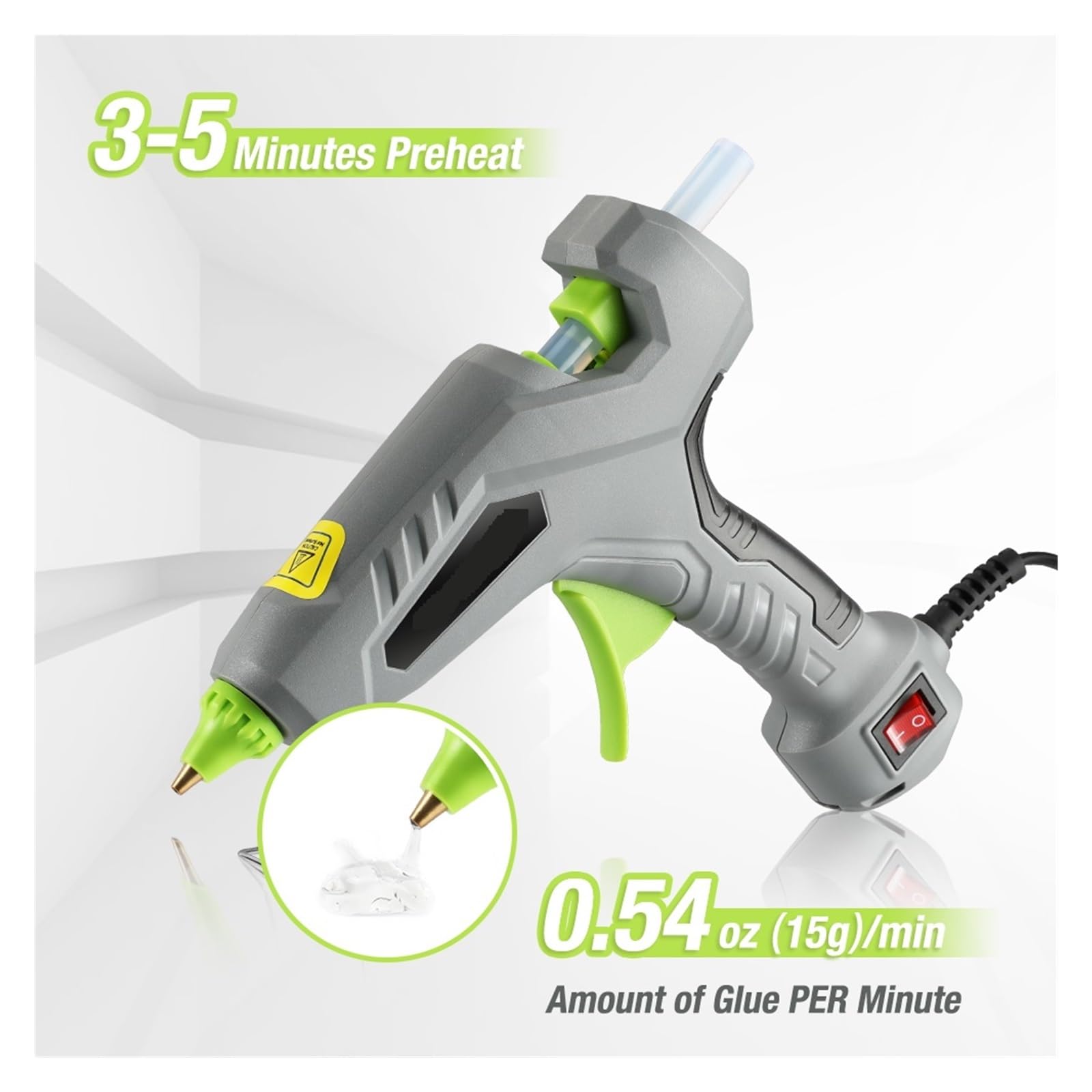 60W Pistolet Do Klejenia Na Gorąco Szybkie Podgrzewanie Narzędzie Grzewcze Z 20 Szt. Kleju W Sztyfcie 10CM Dla Domu DIY Narzędzia Gospodarstwa Domowego Narzędzia Ręczne Szerokie Zastosowanie