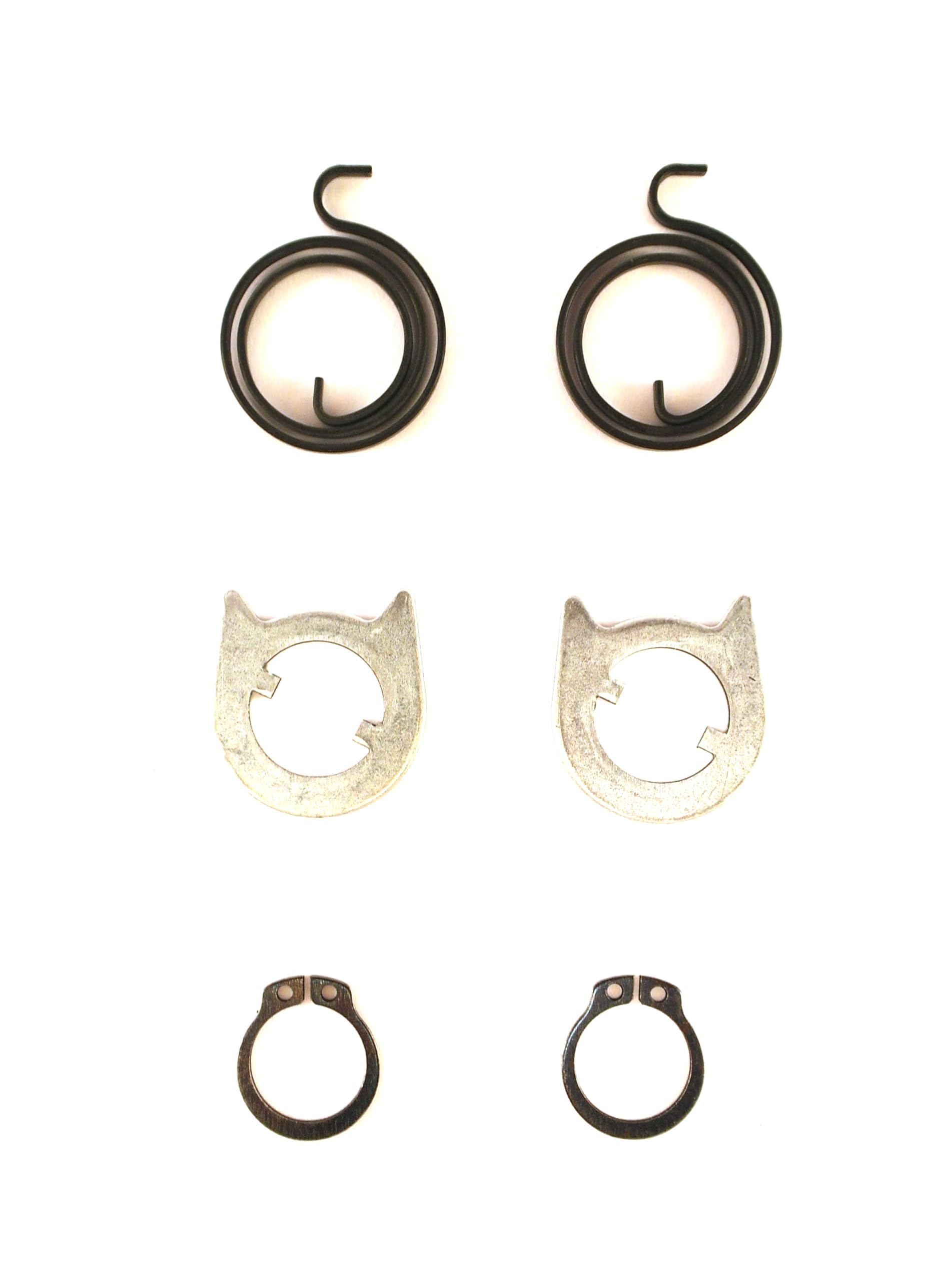 FixitFlo Door Handle KIT for Repairs of Springs 2.5 Turns x 2mm Thick Cam Washers and Circlips (KIT 6, Two Kits)