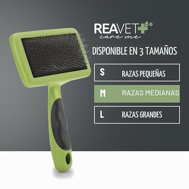 Foto 6 de 6 de Cepillo para perros y gatos de pelo largo, muy bueno 05/24 ReaVET para perros y gatos de razas medias