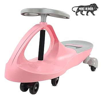 Dash Bumble Bee Magic Swing Car, Ride-On, Swing Magic Car Ride On for Kids with Scratch Free PU Wheels , (Suitable for 3+ Years | 120 Kgs Weight Capacity | Pink )