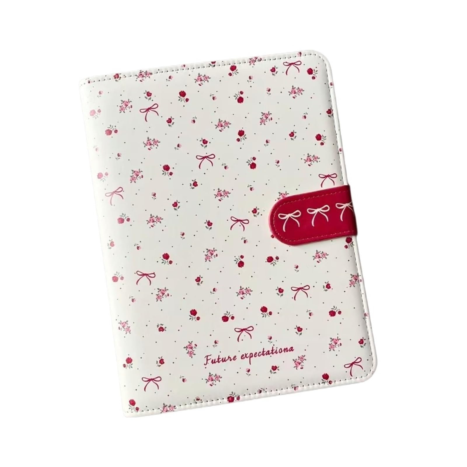 Photo Albums A5 Binder Kawaii Photocard 6 Ring 3inch Card PU Leather Idol Photo Album Cover For Picture Storage(Cover)