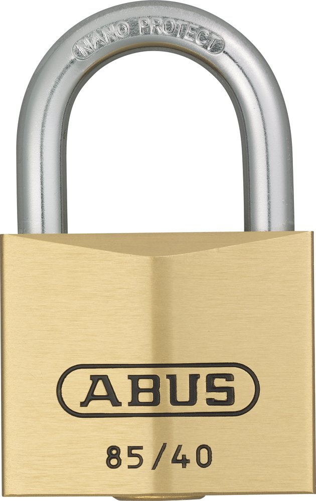 ABUS Vorhängeschloss Messing 85/40 gl.-0758 - gleichschließend - - für Kellertüren, Schuppen u. v. m. - wetterfest - gehärteter Stahlbügel - ABUS-Sicherheitslevel 6