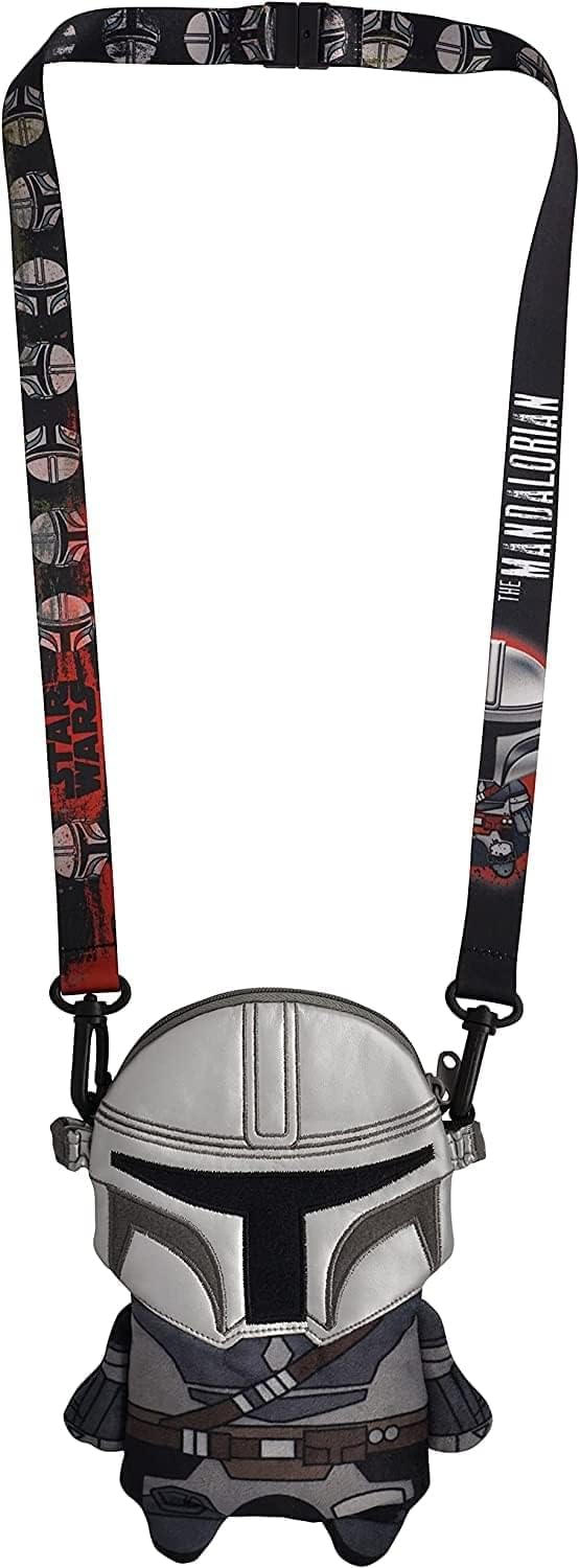 Star Wars SW BESKAR Armor Mando Deluxe Lanyard with Pouch Card Holder, Multi Color