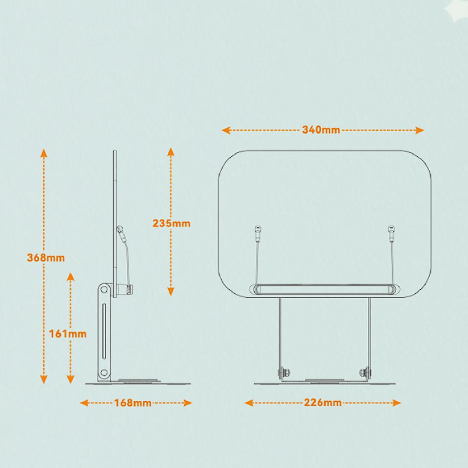 Pupitre de lecture transparent en acrylique rotatif à 360° avec son mécanique, hauteur et angle réglables Livre de cuisine