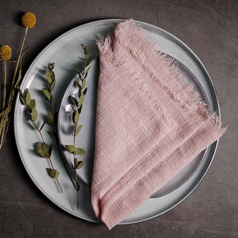 50 szt. 45 x 45 cm pomarańczowa bielizna bawełniana serwetki rustykalne serwetki guza -tkanina serwetki rustykalne serwetki ślubne rustykalne lniane serwetki na kolację imprezę
