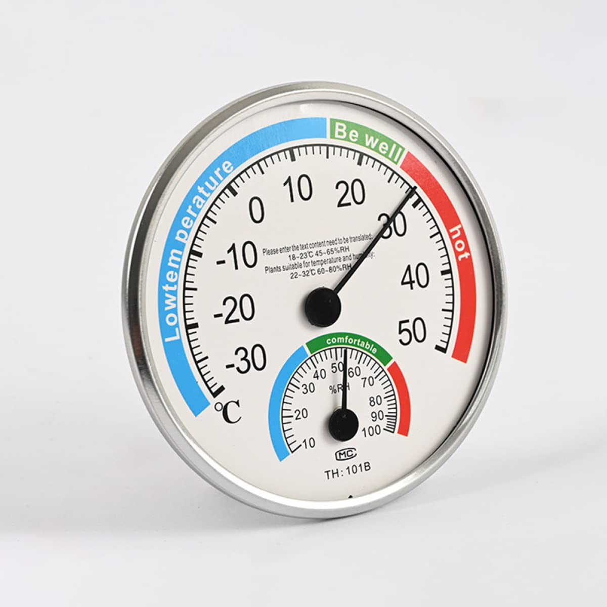 RANRAO Igrometro di temperatura 6Pcs Igrometro, termometro interno igrometro termo analogico umidità ambiente climatizzatore interno