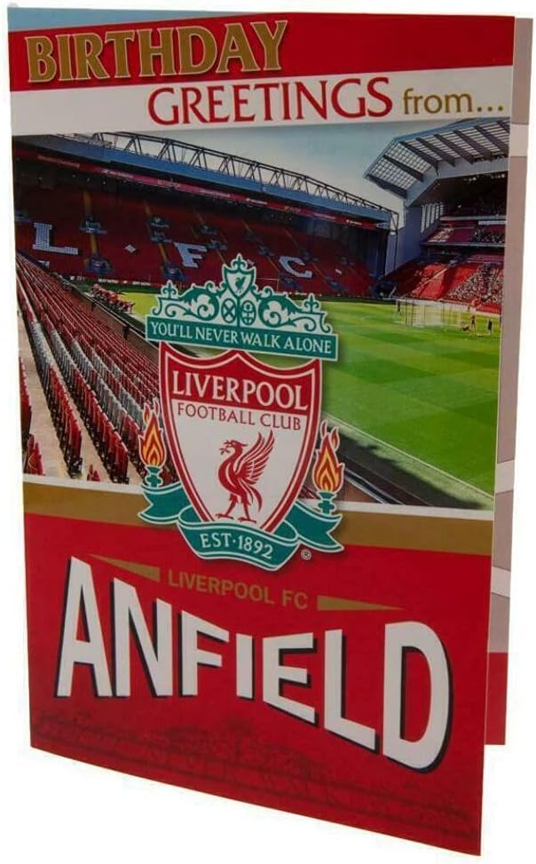Liverpool F.C. Happy Birthday Card Liverpool FC, Liverpool Football Club Birthday Card, Happy Birthday Liverpool Card, Multi, One Size, b01bcplv
