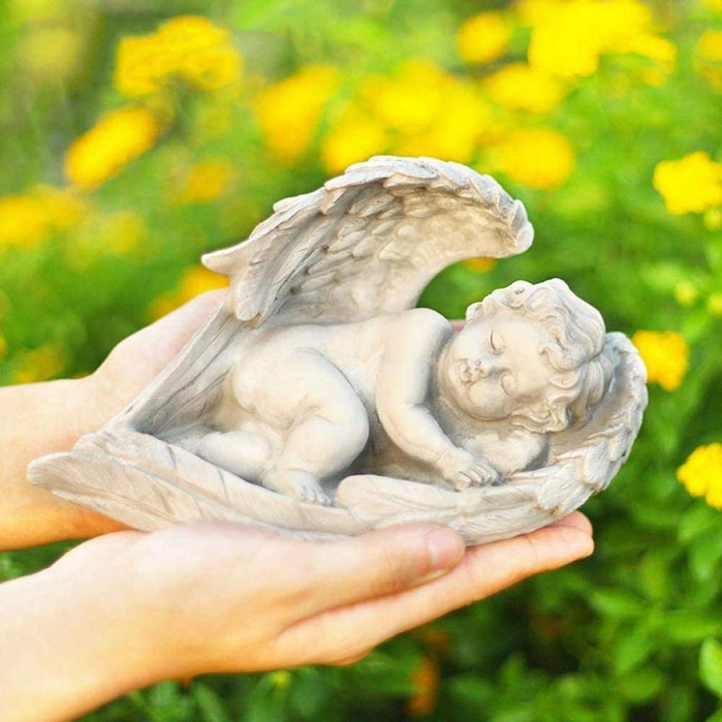 Amazon.co.jp: 彫刻 置物・オブジェ 庭の天使の装飾像、天使の赤ちゃん