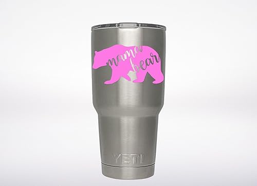 Calcomanía troquelada Mama Bear para ventanas de automóviles, vasos Yeti y RTIC, Macbooks y portátiles, teléfonos celulares iPhones y Android, iPads