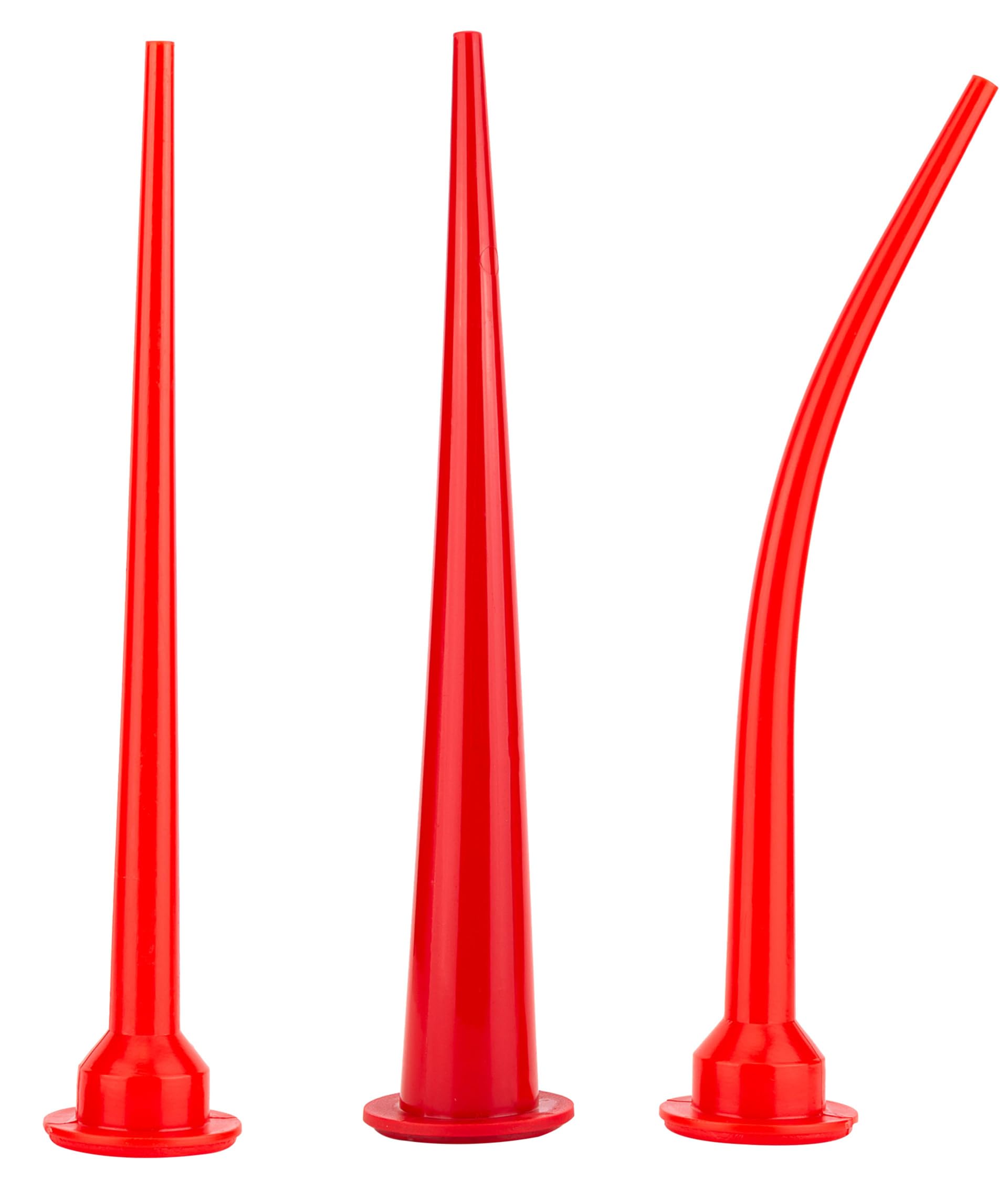 Caulking Nozzle for Sausage Caulking Gun, Reusable Caulk Nozzle Applicator, Durable Epoxy Piston Caulk Cap, Replacement Extension Tool Supplies Applied in the Construction (Red-3Pack)