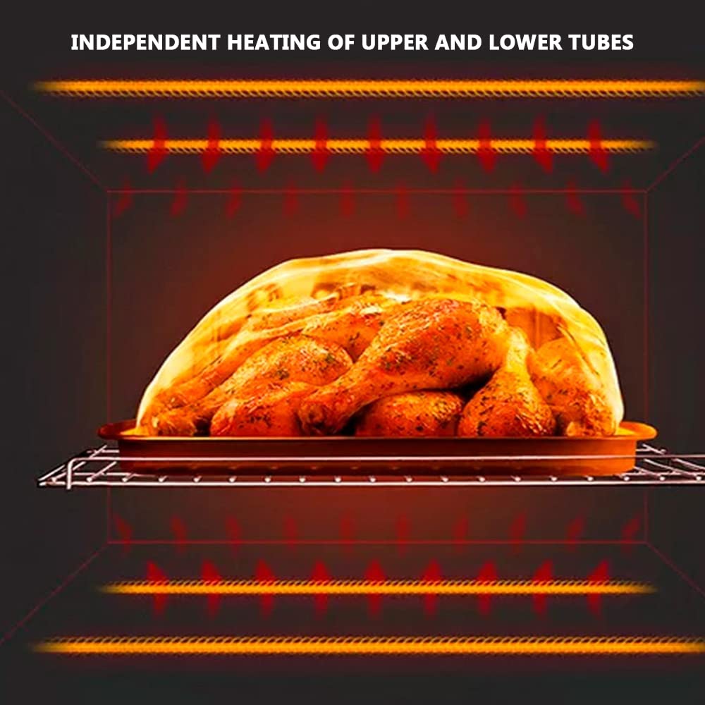 Horno eléctrico Comercial de Doble cocción, Tostador Profesional con Temporizador, máquina para Hacer Pan, procesador de Alimentos para panadería de Cocina