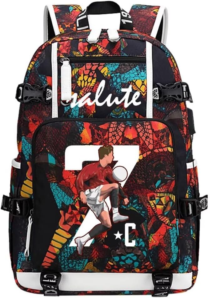 FANwenfeng Soccer Player 7 Multifunction Backpack Travel Football Fans bag for Men Women (Style 2)