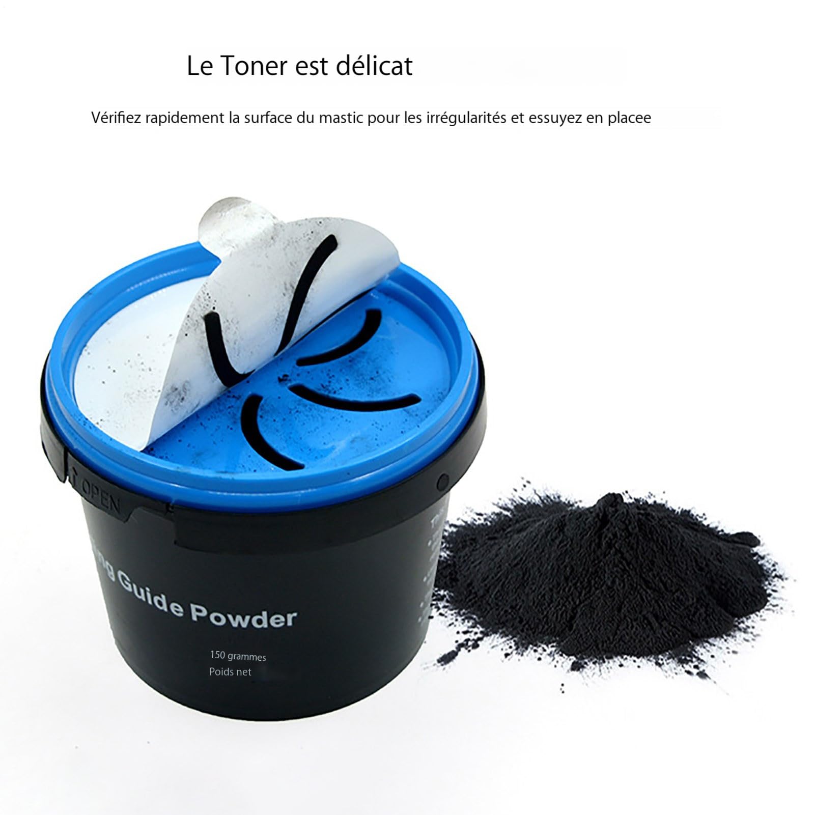 Guide de carrosserie automatique Powder - Marqueur noir à l'épreuve des fuites, indicateur de ponçage sec | Détection de polyvalente poussière pour le polissage du bois remplissant l'outil de