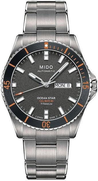 MIDO Ocean Star 200 - Swiss Automatic Watch for Men - 42.5mm Stainless Steel Case - Day/Date Calendar - Rotating Bezel - 200m Water Resistance
