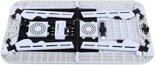 Miniatura 8 de AYNEFY Escritorio ajustable para laptop, mesa eléctrica plegable portátil con ventiladores de refrigeración USB, alfombrilla de mouse, bandeja de TV