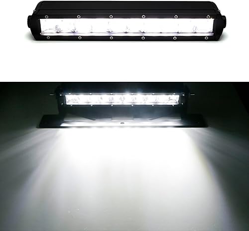 Miniatura 8 de iJDMTOY Kit de barra de luz LED de 50 W compatible con CAN-AM Maverick X3, incluye barra de luz LED de alta potencia de una sola fila de 50 W,