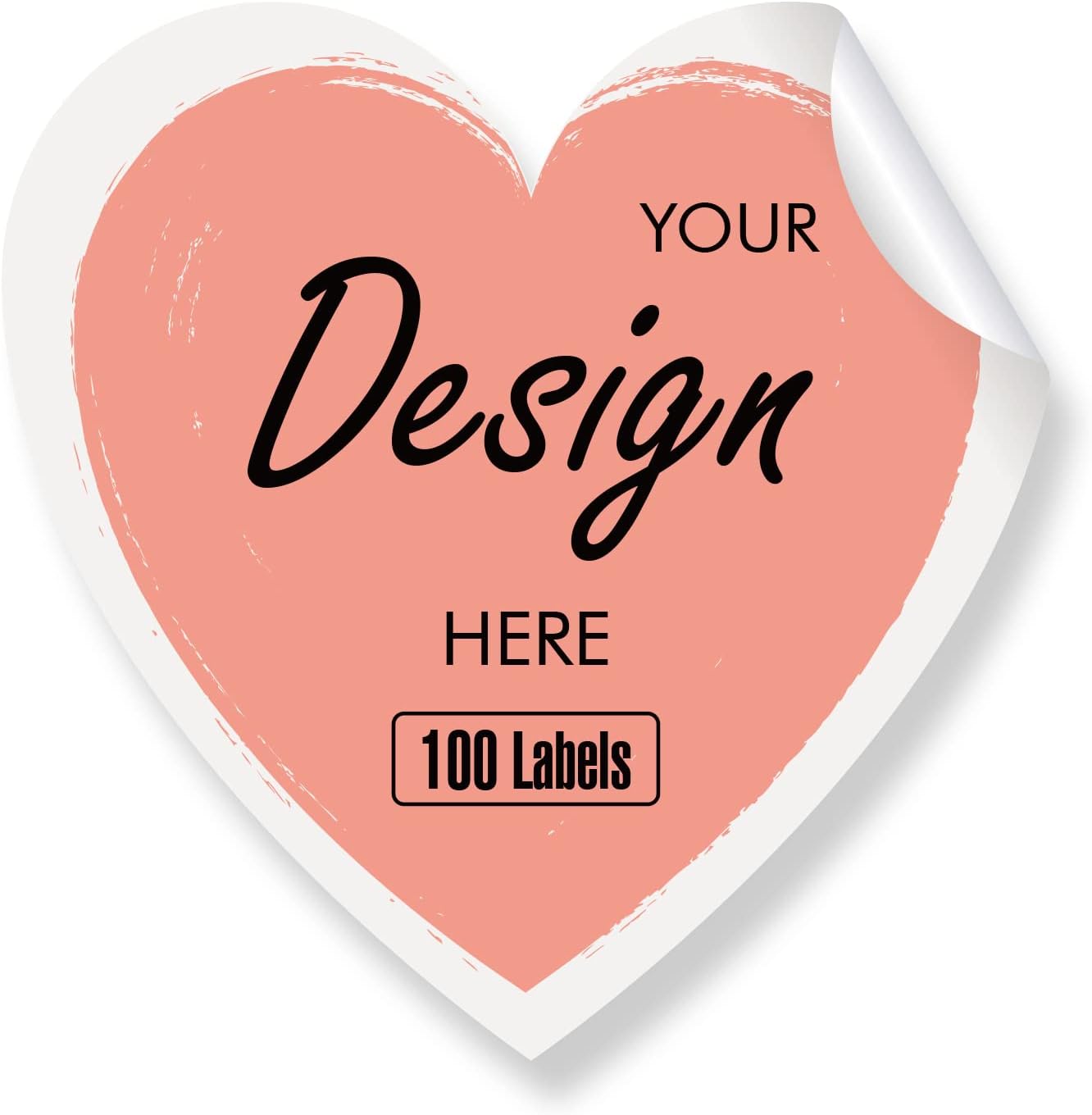 Custom Personalized Labels - Square 4"x4" Stickers With Any Design, Image, Logo, Text - Thank You Labels for Business, 100 Count