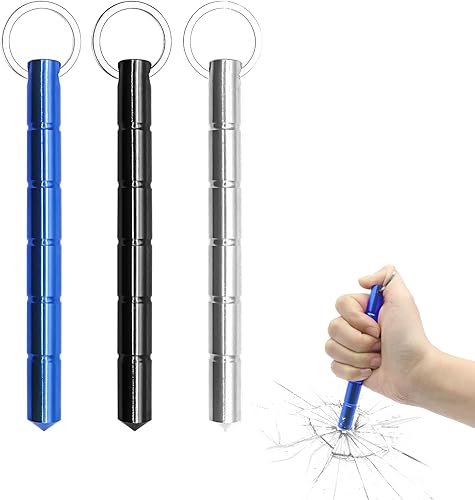 Safety Keychain Set for Women - Compact Personal Security Tool with Emergency Glass Breaker and Self Defense Keychain(3pcs)