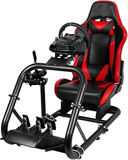 Dardoo Pro Racing Simulator Cockpit with Seat Height Adjustable Compatible with Thrustmaster T248 T300/ Logitech G29 G920 ...