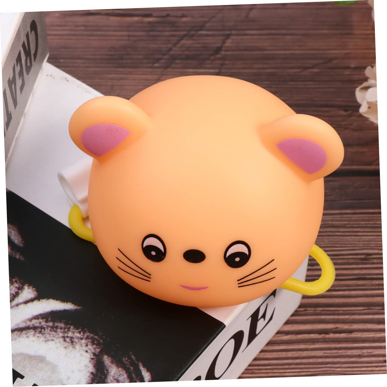 BESPORTBLE Mountain Road Bike Squeeze Horn with Helmet Light Cartoon Honker for Durable Easy Installation Loud Sound for Safety Bicycle Accessory Orange