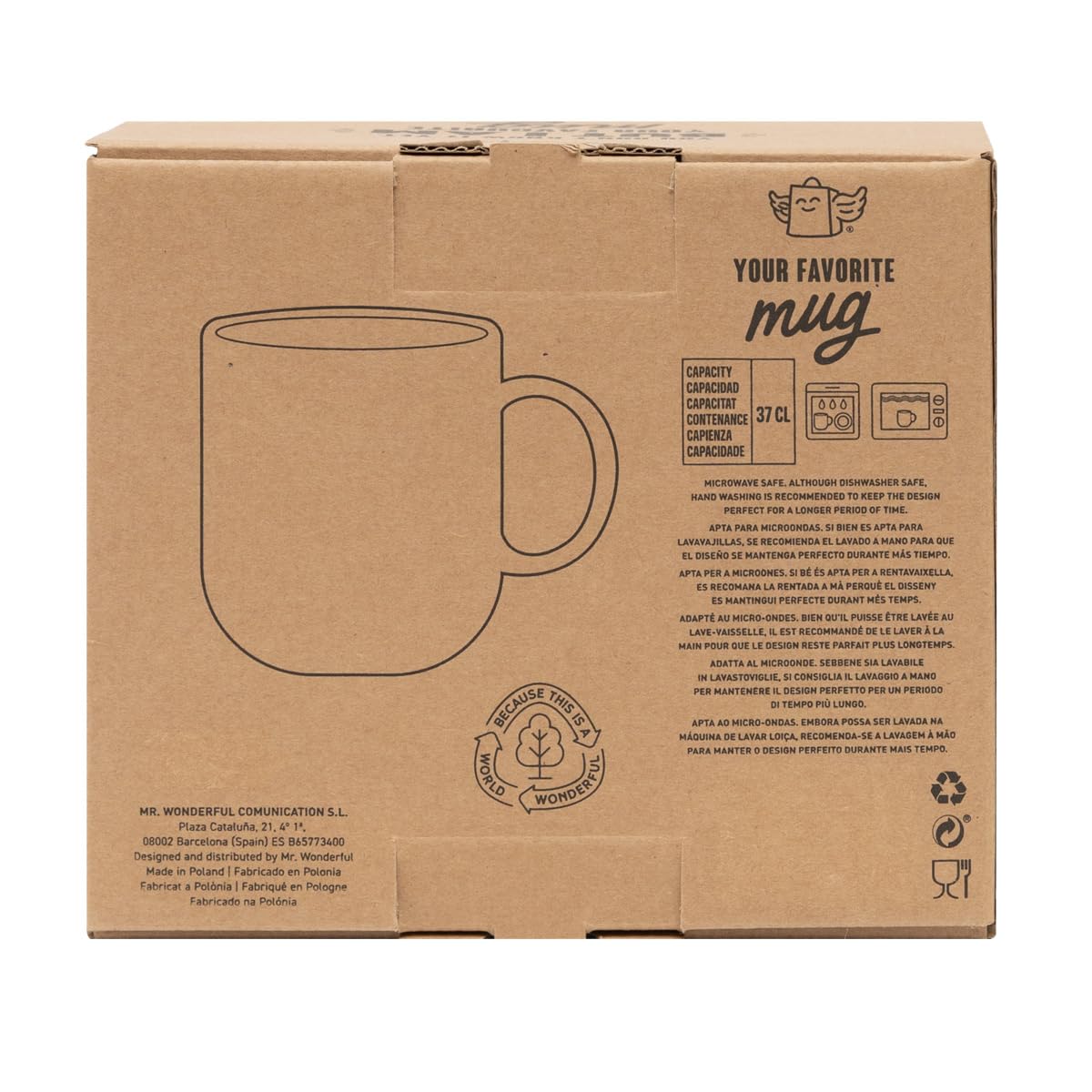 Taza Original Regalo Taza Mr. Wonderful Con Diseño Alegre Y Mensaje Positivo - Cerámica Multicolor, Ideal Para Regalar Regalo Original Optimista