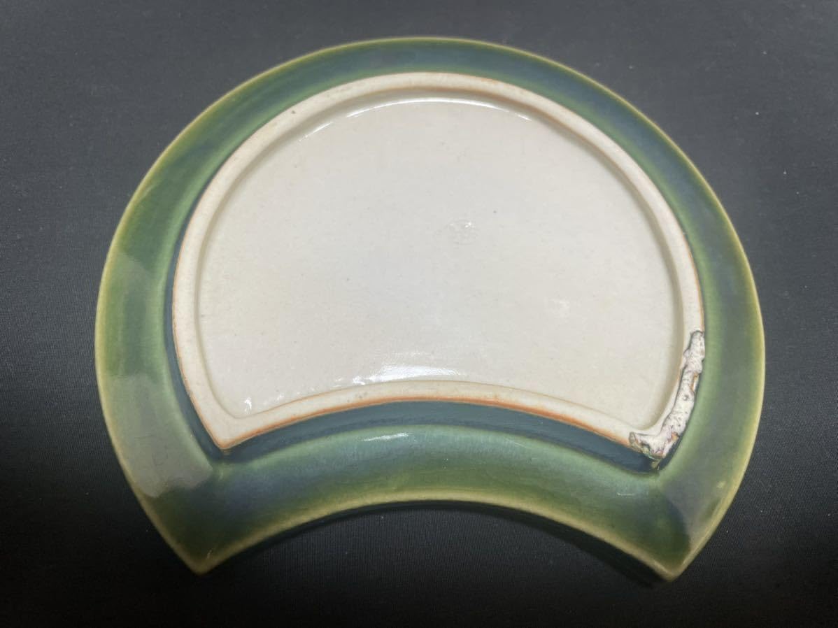 織部焼　四方皿　銘々皿　六客　在銘　共箱　C　6961 織部焼 四方皿 銘々皿 六客 在銘 共箱 C 6961 織部焼