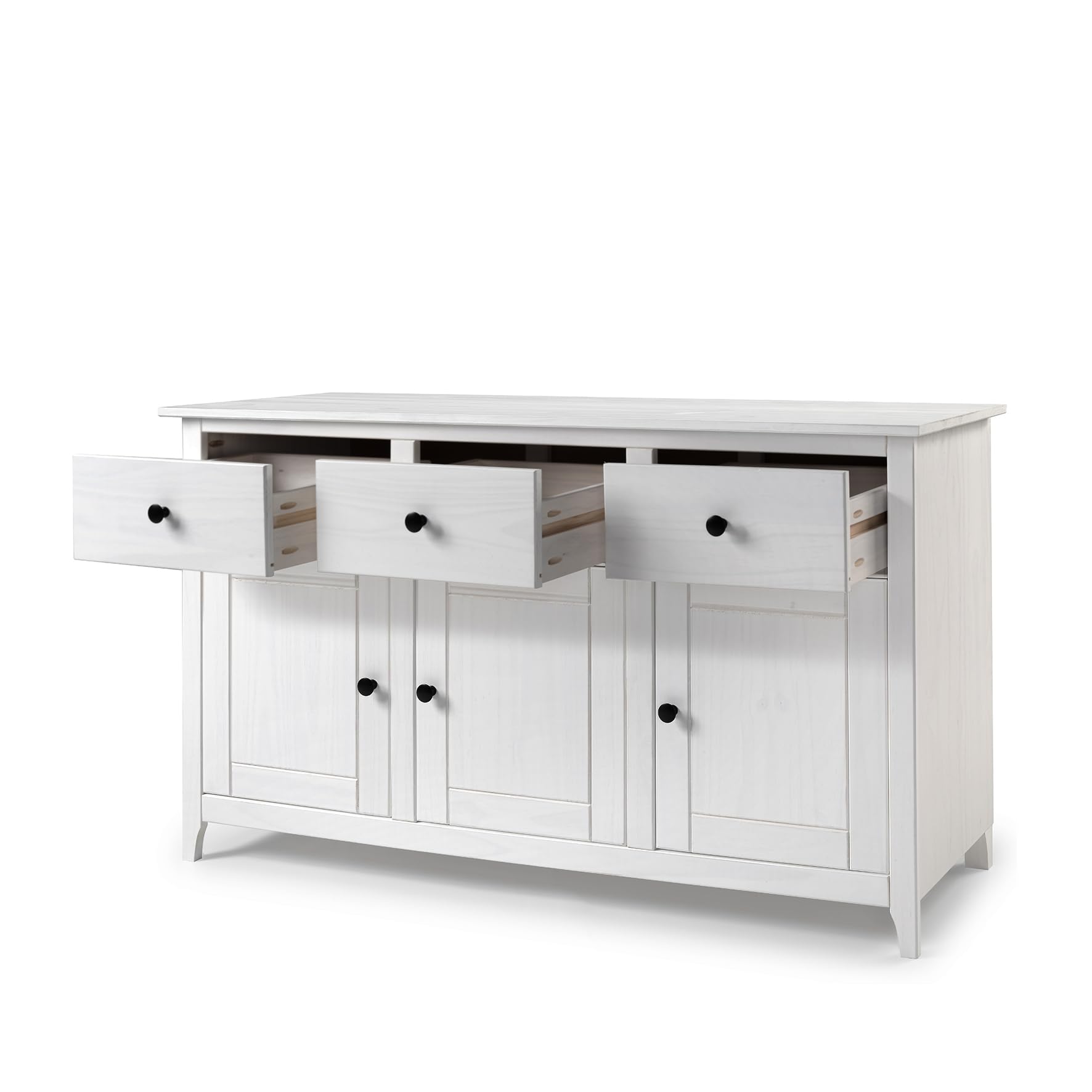 Buyqualia Aparador OSMA 3P 3C, 79x134x40 Blanco Abierto