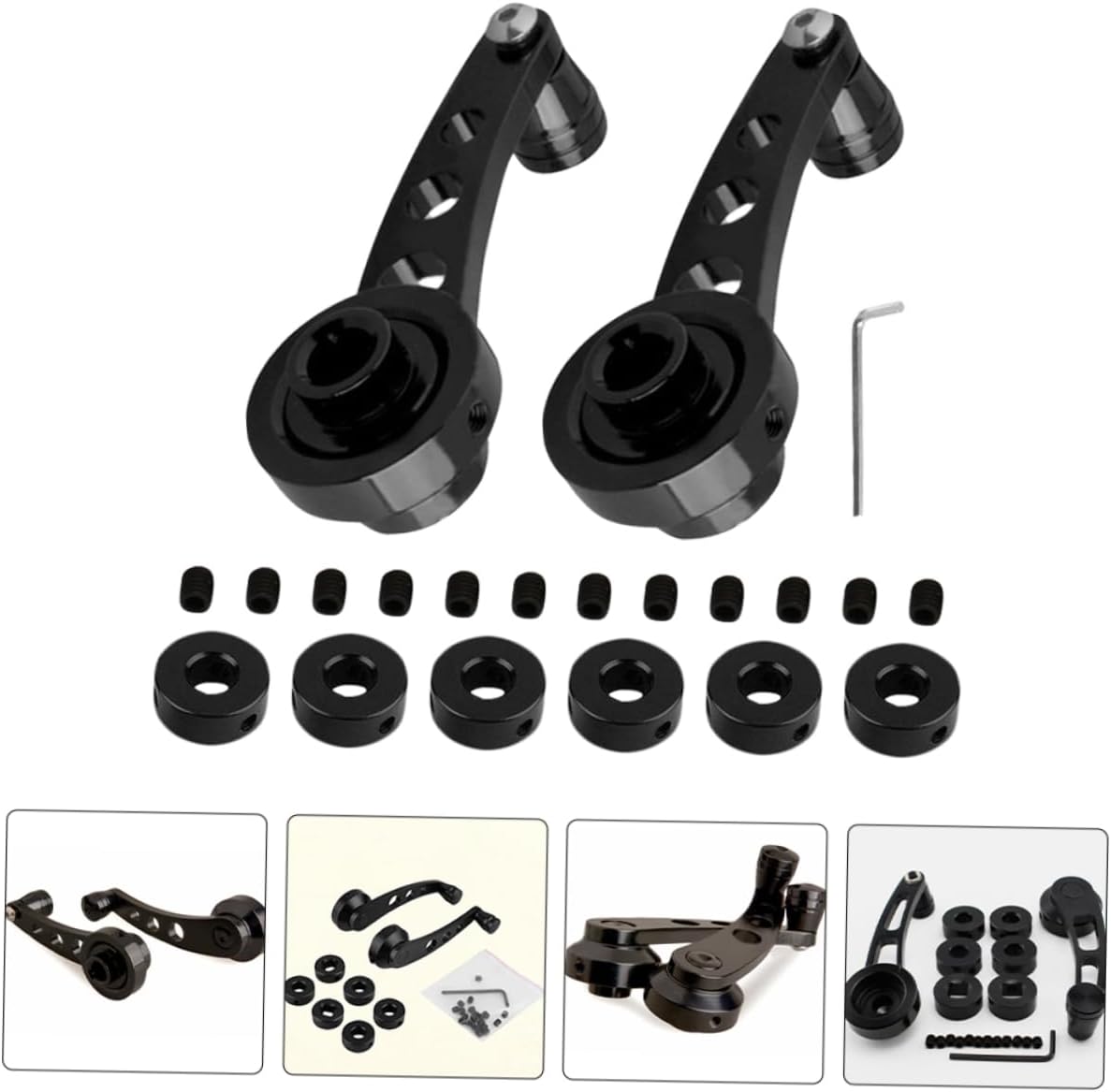 4pcs Aluminum Alloy Car Window Crank Handle Replacement for Window Crank Lever