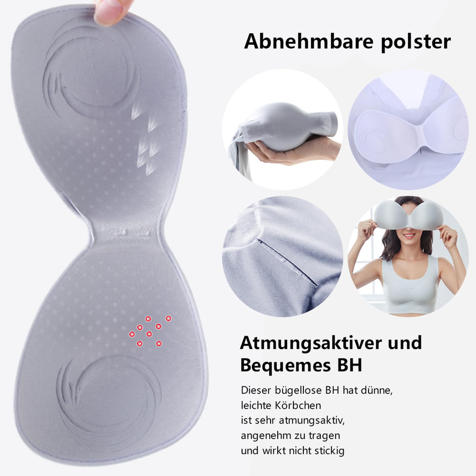Brassiere Sport Femme sans Armature Soutien Gorge Push up | brassière forte poitrine couverture complète bretelles larges et confortables pour se détendre à la maison