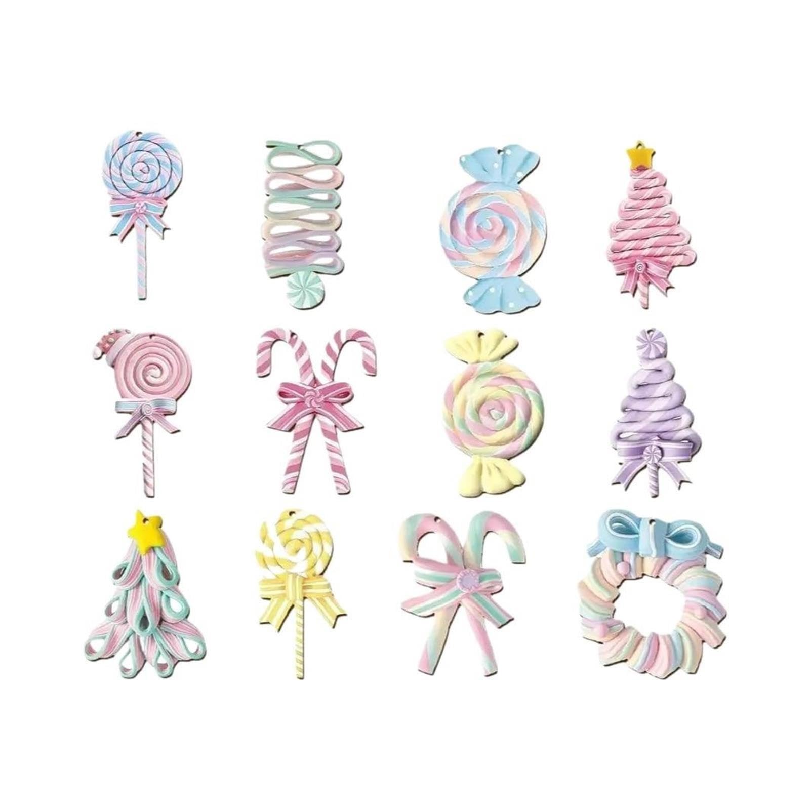 24.12.36 Weihnachts-Pastell-Bonbon-Ornamente
