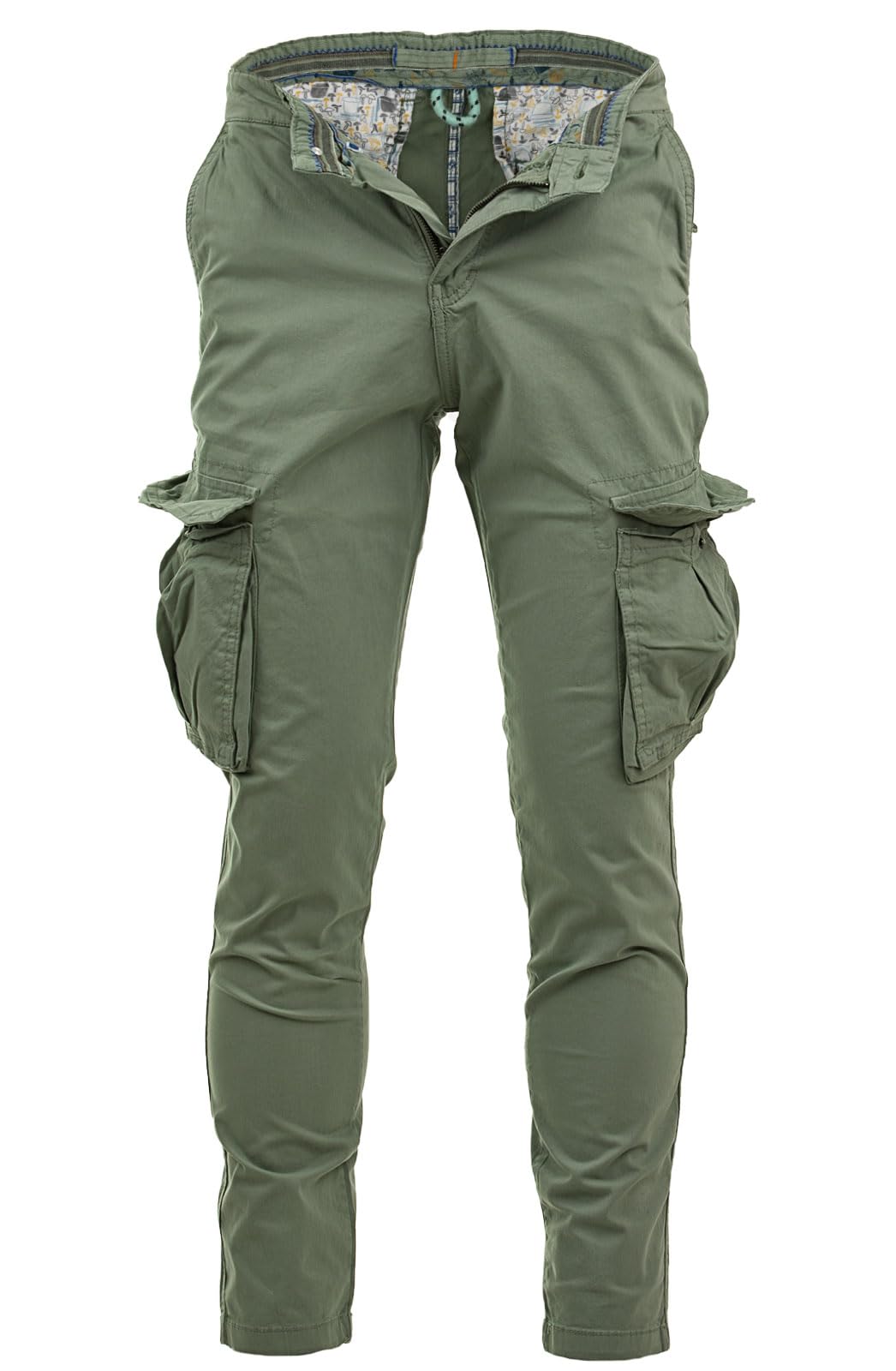 Instinct Pantaloni Cargo Uomo Estivi Slim Fit Tasconati con Tasche Laterali Militari da Lavoro Trekking Outdoor Pantaloni Multitasche Leggeri Traspiranti in Cotone Primavera Estate