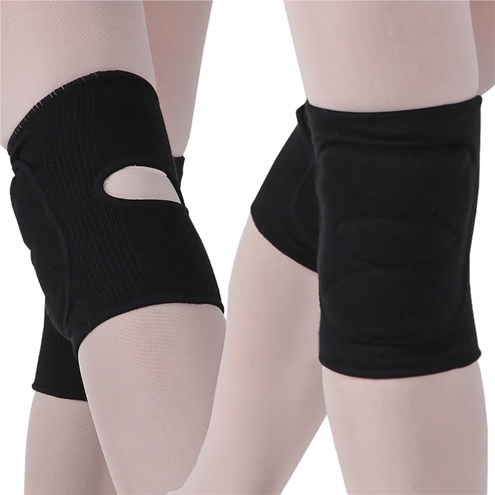 Ginocchiera Palestra Ginocchiere Supporto Sportivo Spugna Ispessita Antiscivolo Anti-collisione Adatta For La Danza Yoga Tutore Ginocchio Sportiva(Black,XL)