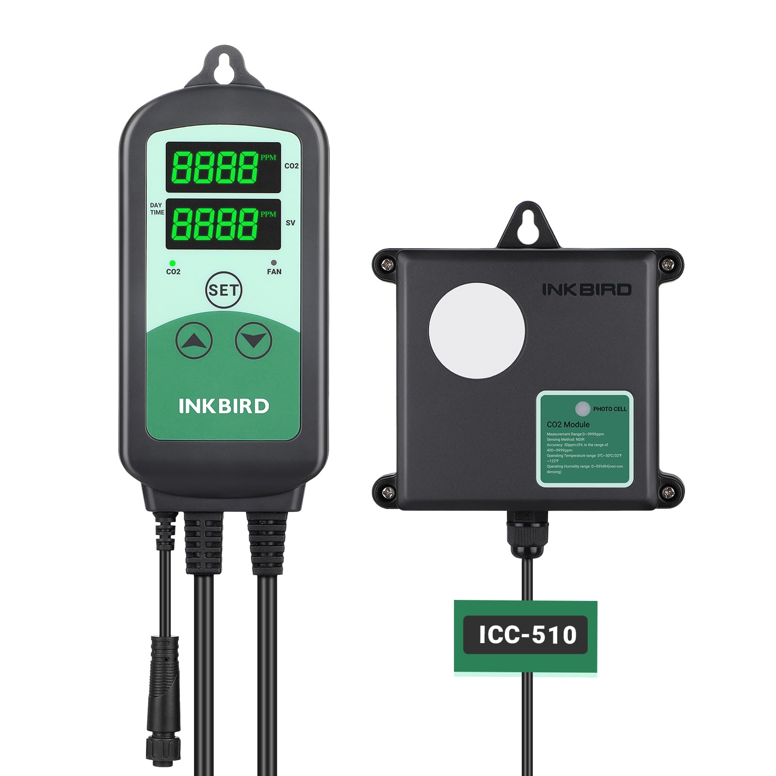INKBIRD CO2 Controller ICC-510, Smart Carbon Dioxide Controller with 2 Outlets for CO2 Generator and Ventilation Fan, Day and Night Control, High and Low CO2 Alarms-image-34