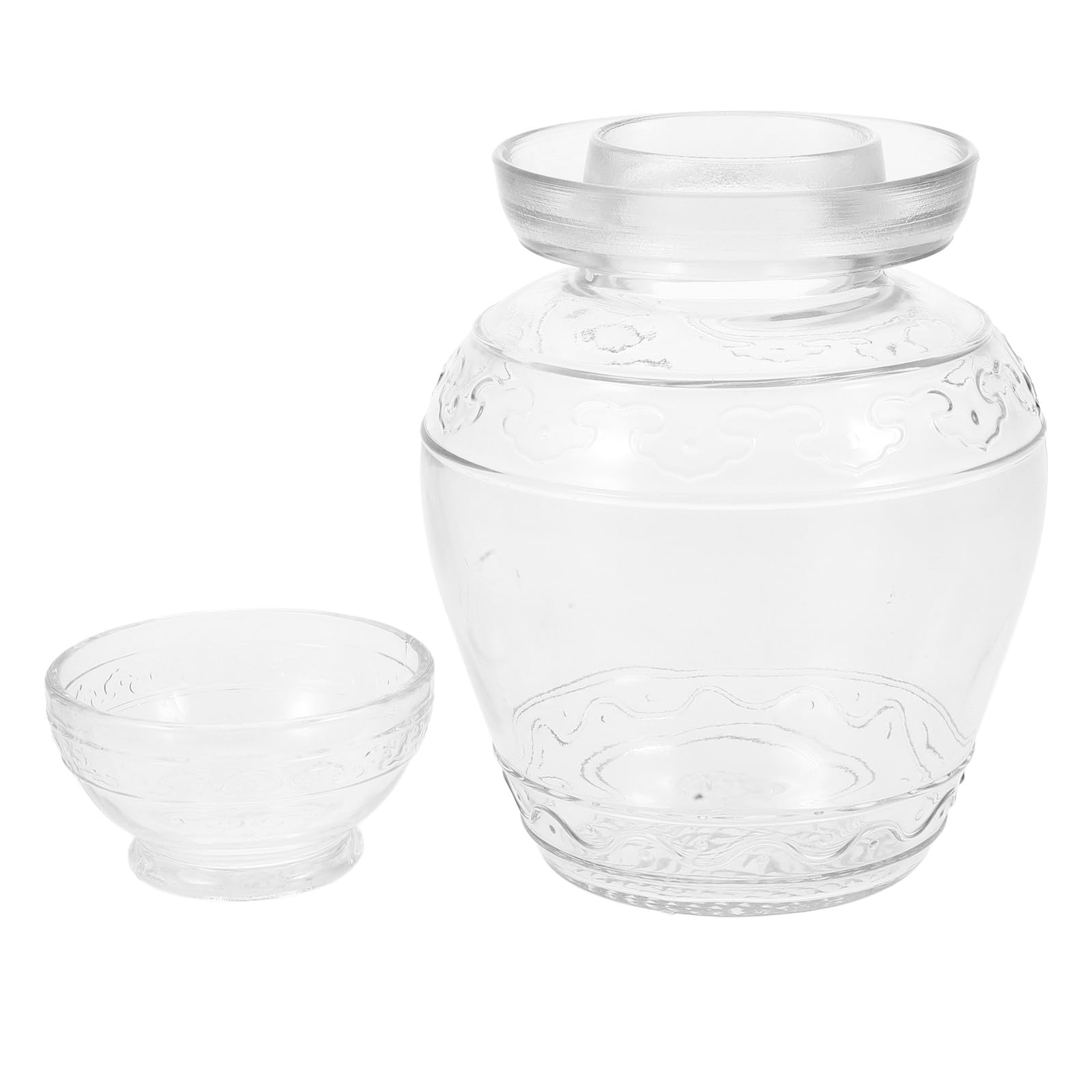 Beaupretty Barattolo per Sottaceti in Vetro Spesso Chiusura Ermetica, Contenitore per Alimenti Domestico Sigillato da 3 Kg, Adatto per Conservazione Verdure Stagionali Cucina