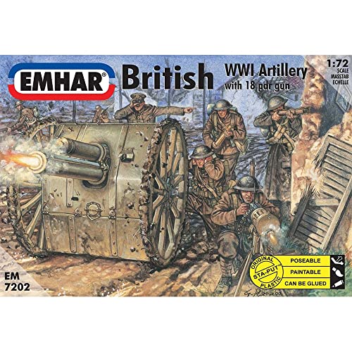 Maquette Artillerie British WWI EM7202 pistolet 18PDR canon de campagne miniature