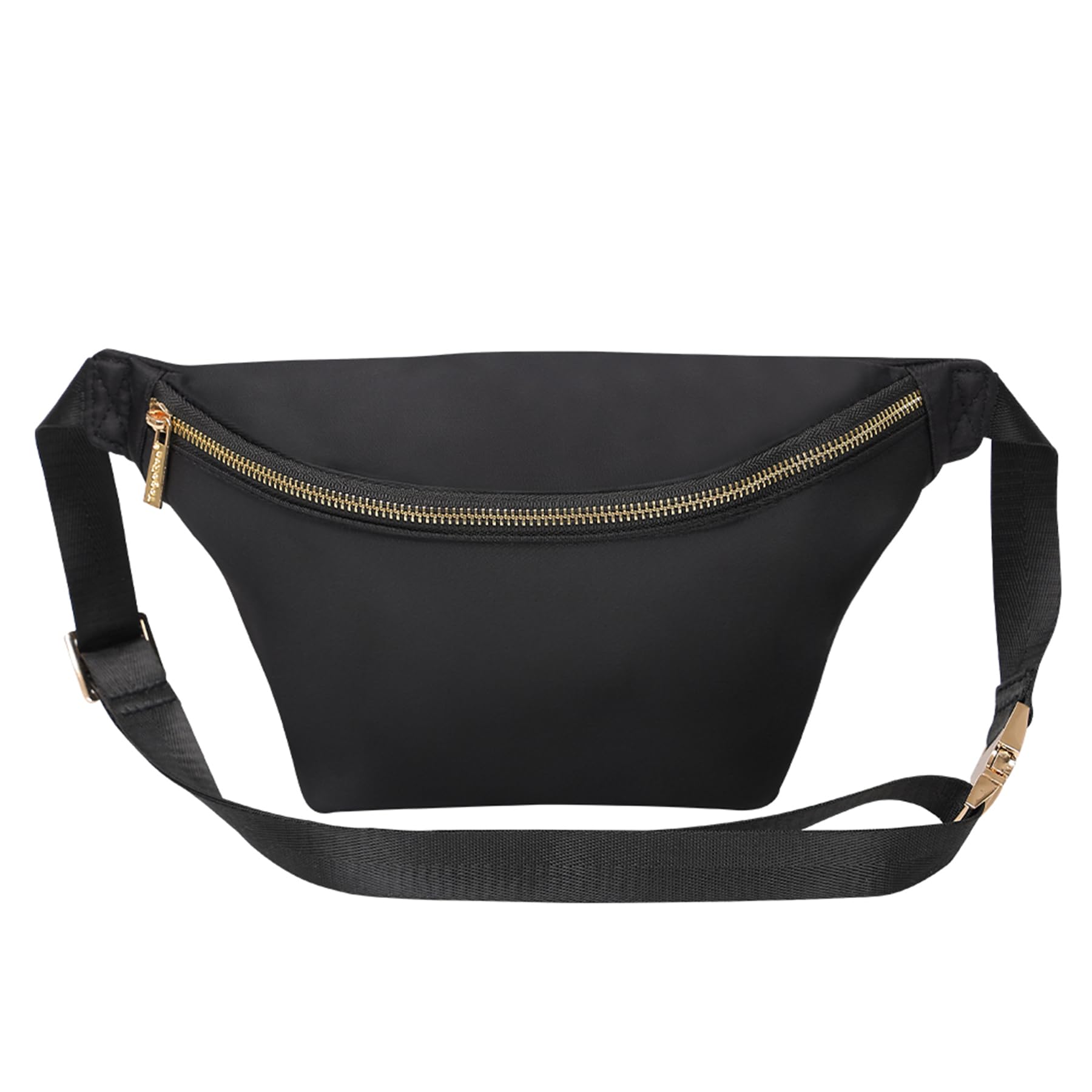 YogoRun Fanny Pack Crossbody for Women Nylon Travel Waist Belt Bag (Black)