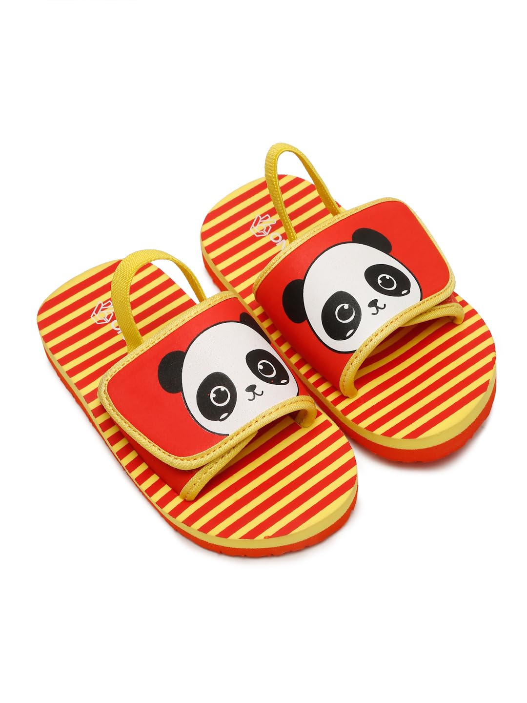 ONYC Panda Kids Slippers for Boys featuring a back support and adjustable strap Yellow and Red Flip-Flops 1-4 Years (2 Years) (B0D1NDLF4S) Amazon Price History, Amazon Price Tracker
