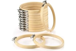 Pllieay 4 inch Bamboo Embroidery Hoop Ring (12 Pack)
